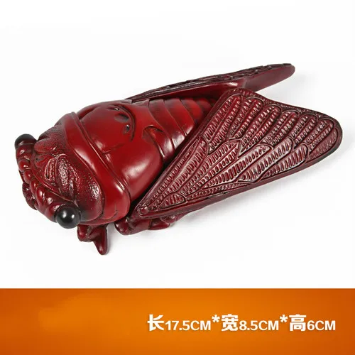 Красная пепельница для моделирования животных с крышкой, креативный подарок для бойфренда, пепельницы, аксессуары для сигарет, инструменты для украшения дома - Цвет: cicada