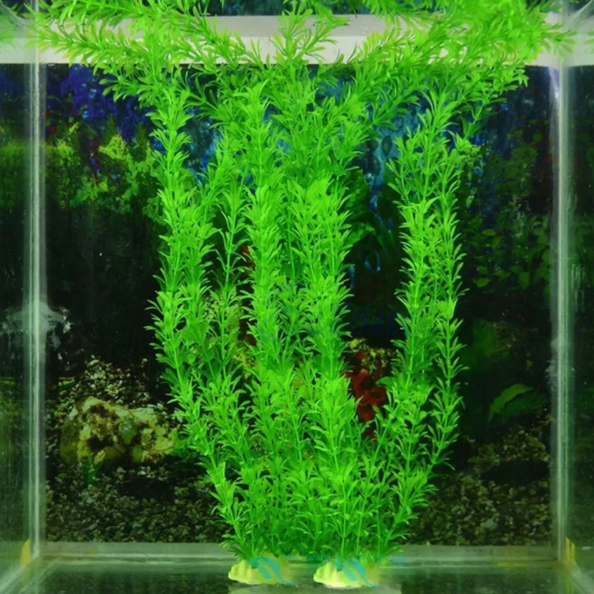 

Underwater Green Artificial Plastic Plant Grass Fish Tank Aquarium Ornament Decoration 30cm