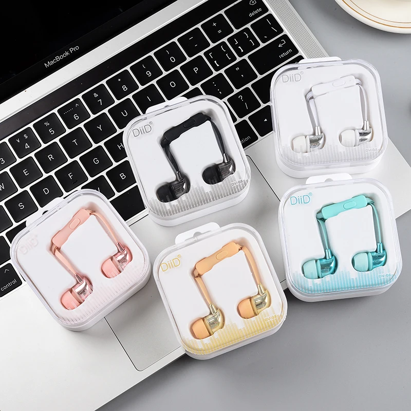 DiiD DV 08 модные стильные стерео наушники с микрофоном подходят для смартфонов iphone