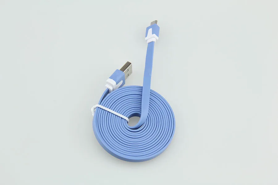 Сотовый телефон 2 м 3FT разноцветный плоский кабель V8 Micro usb для передачи данных из