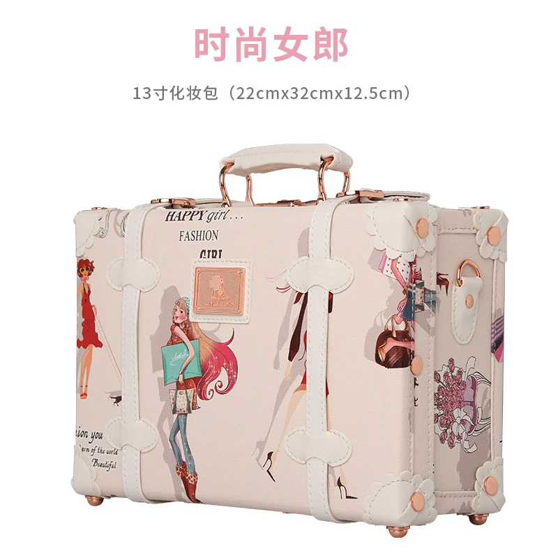 Style 3 Женская сумка, светильник с кодовым замком, чемодан, 12 дюймов, мини-застежка, Дамская деловая косметичка из полиуретана, чемодан для макияжа, сумка для туалетных принадлежностей, дорожная сумка - Цвет: Style 3