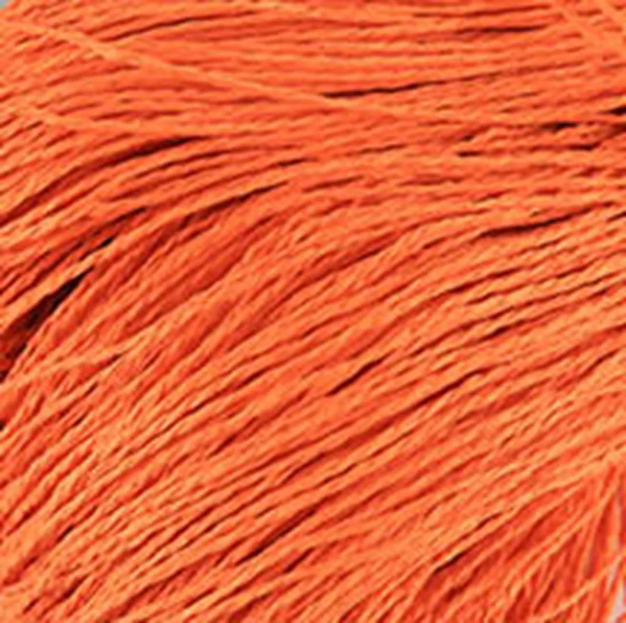 100g/ball пряжа из рафии Kintting Бумага соломы пряжа для вязания крючком Hat Необычные пряжи цветок упаковка Летняя мода материал ручной работы - Цвет: orange