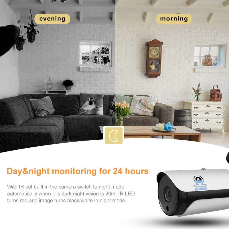 ZSVEDIO H.265 48v POE 5.0MP IP Camera Low Stream UHD CCTV Cam Waterproof Outdoor Surveilence Monitor Security Seetong FTP | Безопасность