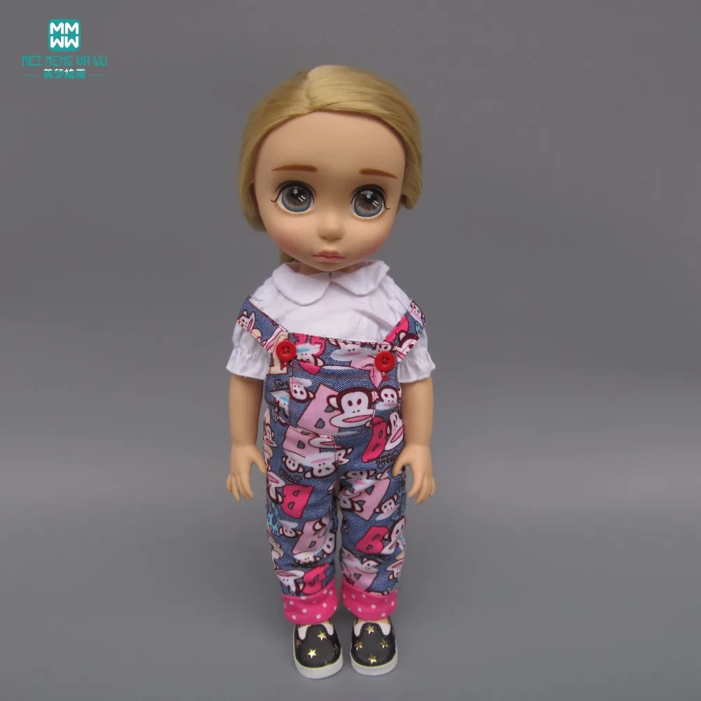 Одежда для кукол, белая рубашка+ пояс, штаны, подходит для куклы bjd 1/4 и салонных кукол 40 см
