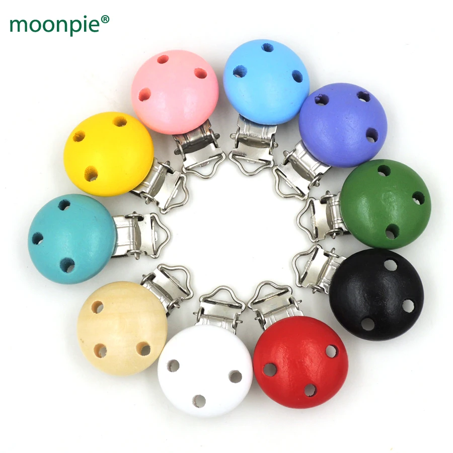 Смешанный узор 20 шт Детская соска зажим для младенцев застежки из натурального