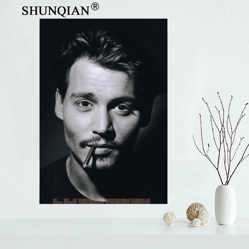 

Custom Kitchen Canvas Poster Johnny Depp Movie Star 20x30 Inch more size Room Poster/Home Decorative Poster