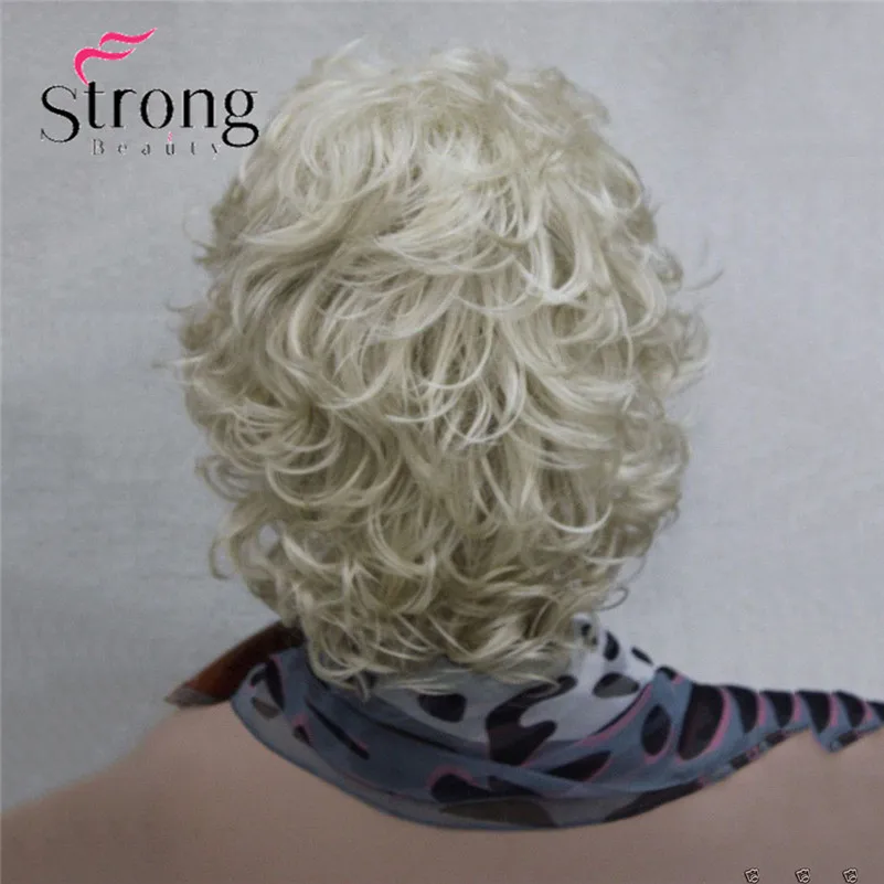 StrongBeauty короткие мягкие лохматый слоистых полный синтетический парик коричневым вьющиеся Для женщин синтетические парики - Цвет: 122
