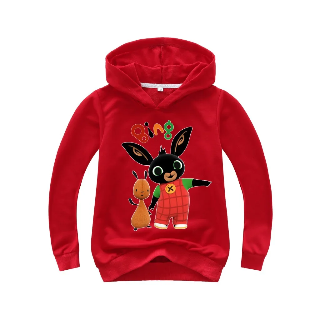Новейшая детская футболка с Банни Bing свитер с длинными рукавами, одежда футболка детская футболка для мальчиков и девочек Enfant/пальто - Цвет: Красный