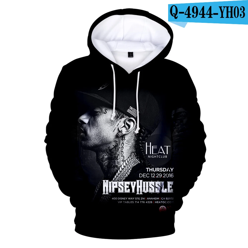 Aikooki горячая Распродажа Nipsey Hussle 3D Толстовка для мужчин/женщин Модный