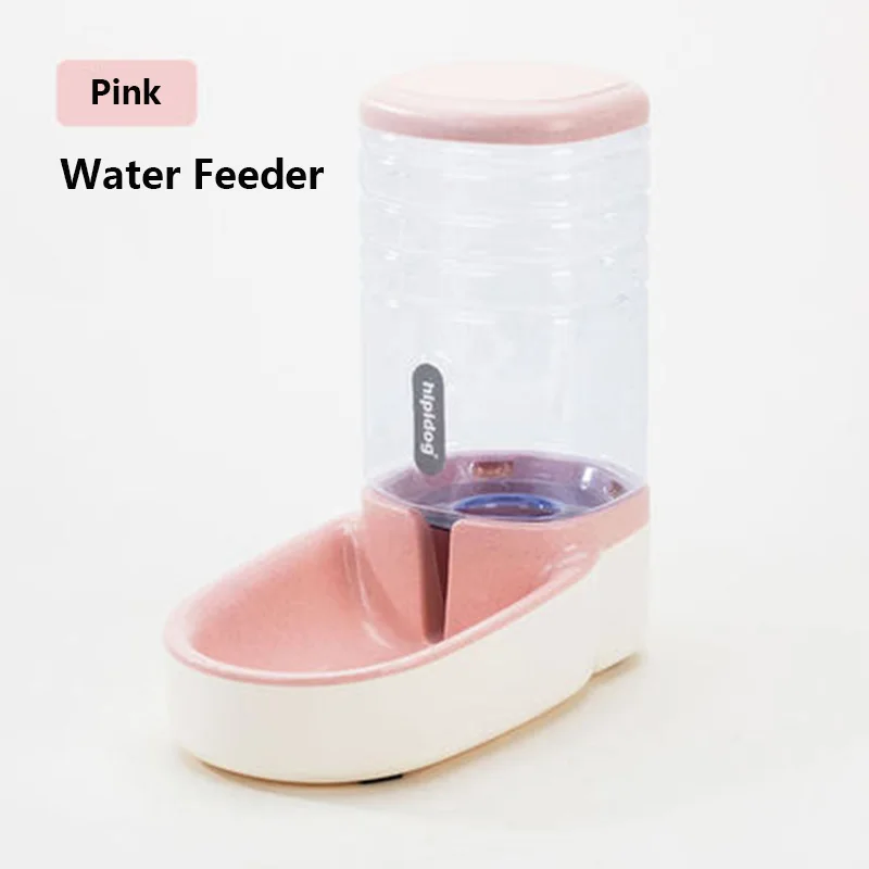 Pink water feeder LIGINWAAT 3.8L автоматические кормушки для собак большая емкость пластиковая бутылка для воды миски для кормления и диспенсер для питьевой воды для собак и кошек - Цвет: Pink water feeder