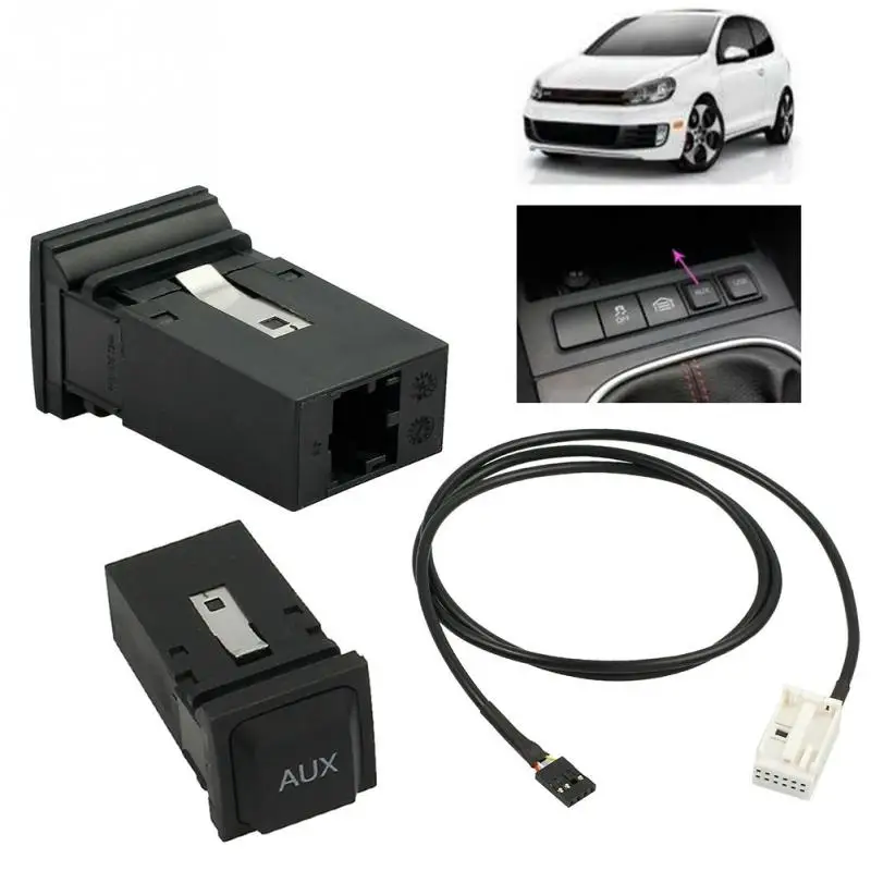 Прочный CD-плеер автомобиля AUX USB кабель Кнопка переключения для V W JE TTA GOLF MK6 MK5 RCD510