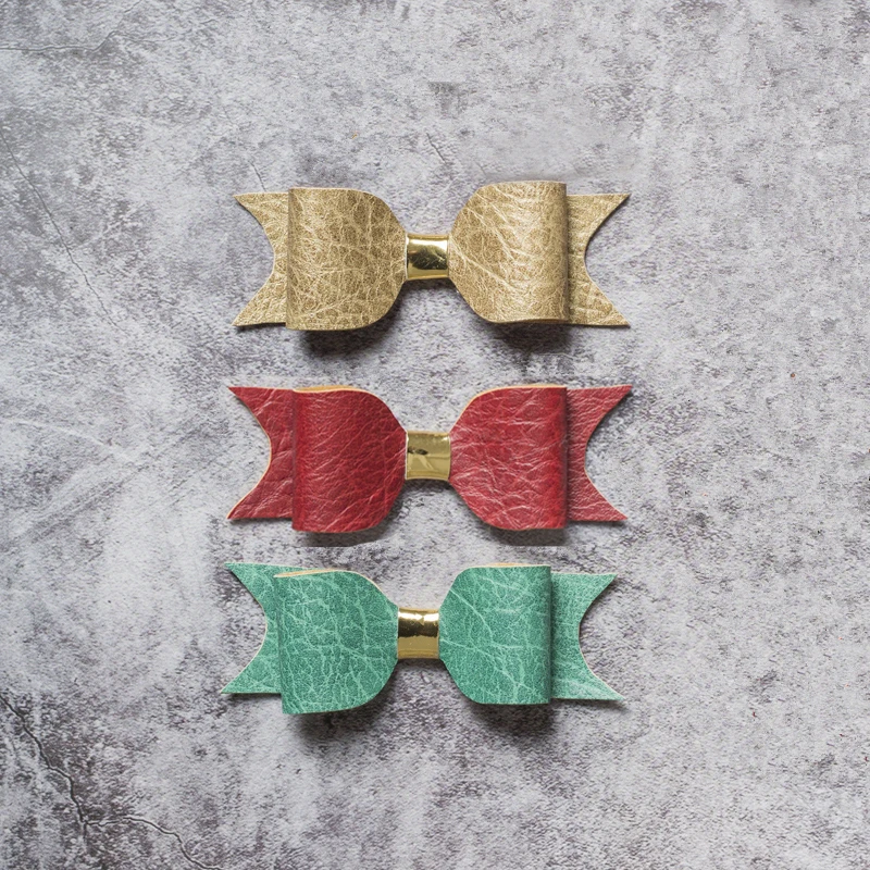 Teens Leather Bows Knot Hair Clips Girls Infant Cute Baby Big Bow Kids Clip Pin Accessories | Детская одежда и обувь