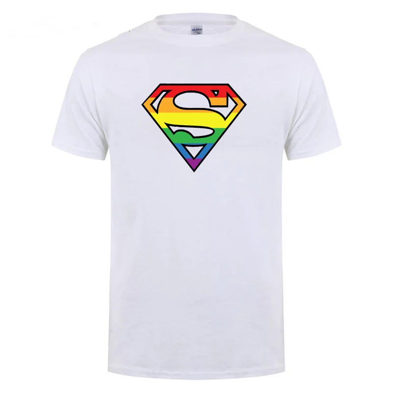 Супер Gay Pride Gift футболка для мужчин женщин лесбиянок гомосексуалисты короткий