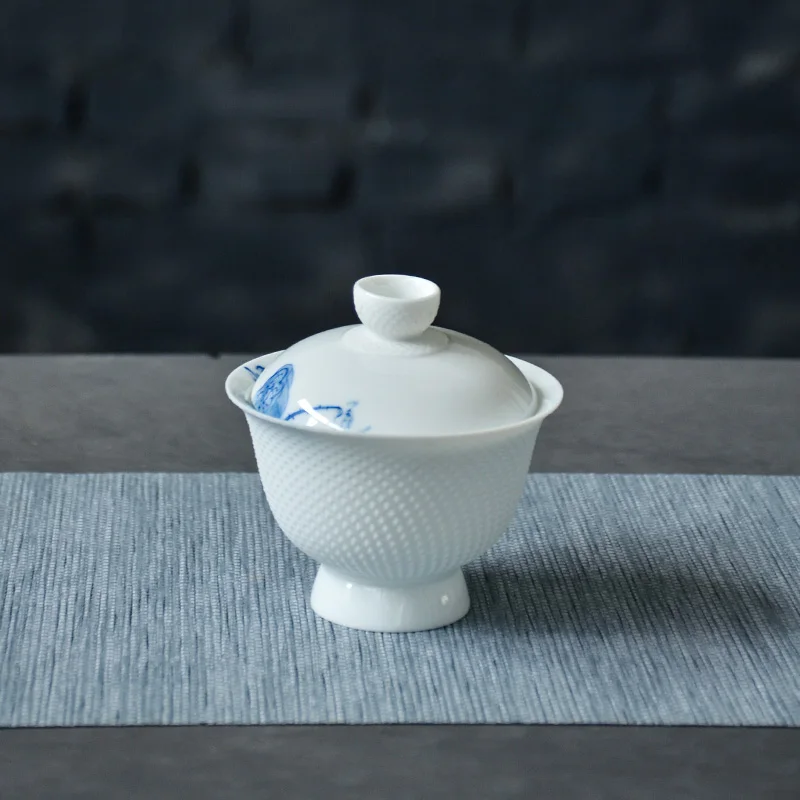 Lotus gaiwan TANGPIN керамический чайник, чайник, ручная роспись, gaiwan, чайная чашка, рыба, китайские чайные наборы кунг-фу, 150 мл - Цвет: Lotus gaiwan