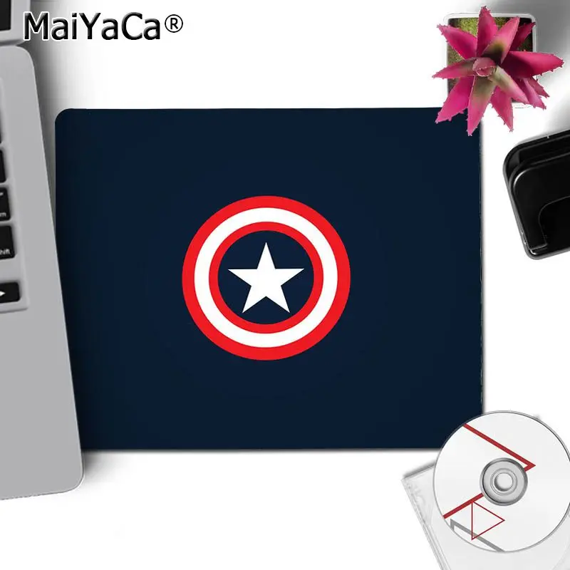 No Lock Edge18x22cm MaiYaCa marvel логотип DIY дизайн изображения Коврик для игровой мыши простой дизайн скоростной коврик для игровой оптической мыши - Цвет: No Lock Edge18x22cm