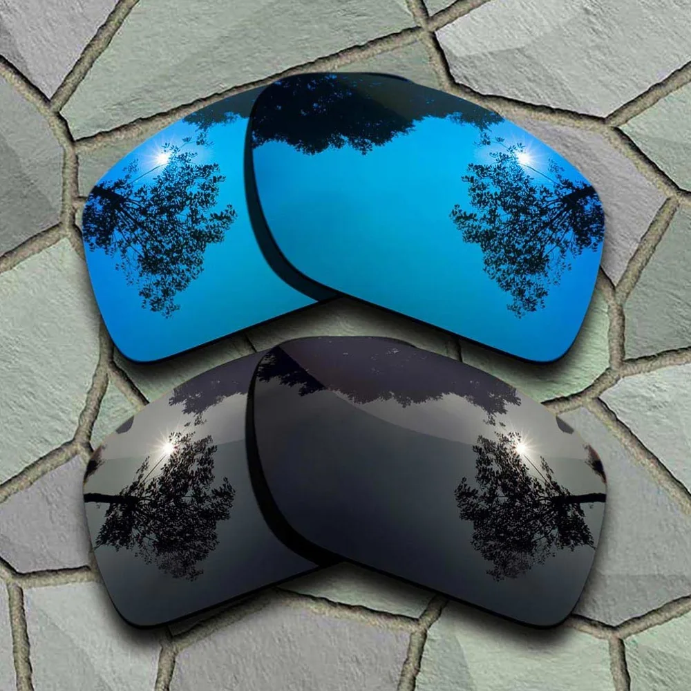Grey Black&Sky Blue Sunglasses Polarized Replacement Lenses for Oakley Big Taco