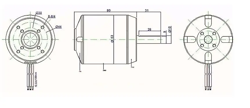 6384 150KV 200KV высокомощная модель самолета DC бесщеточный мотор 24-36V с датчиком для электрического балансировочного скутера скейтборда