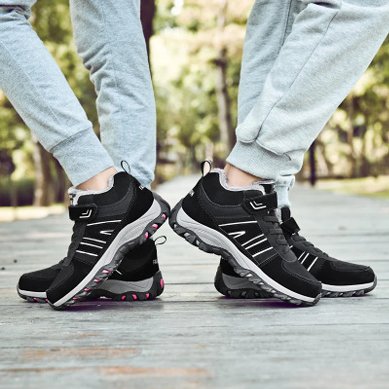 Men's casual shoes warm plush male cotton boots 2018 men lace-up Walking fashionable men's Non-slip outdoor Couple | Обувь