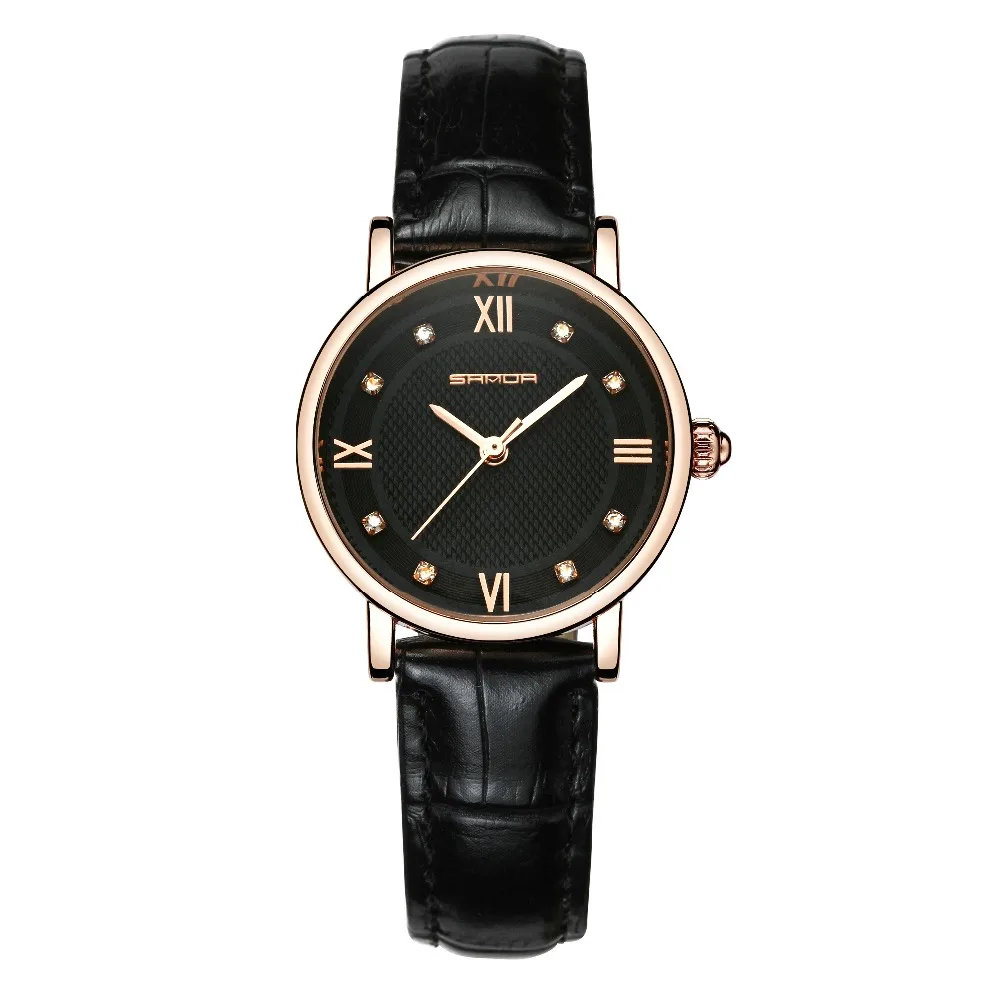 Часы наручные SANDA женские кварцевые модные брендовые повседневные с кожаным