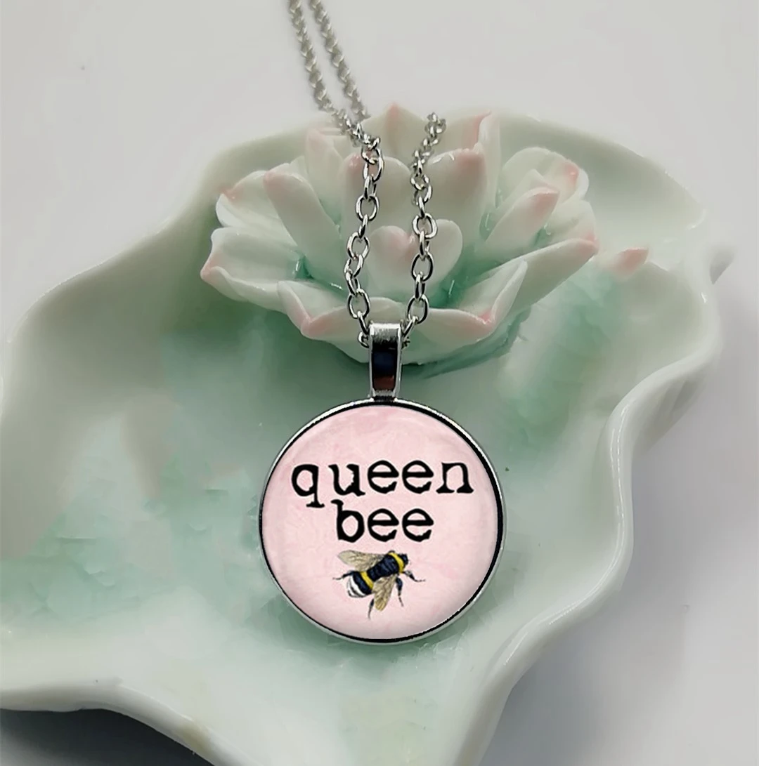 Кулон в виде пчелы Queen Bee светильник насекомое бронзовая или Посеребренная черная