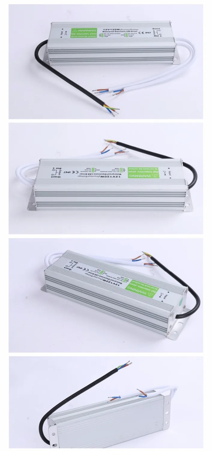 AC110V-220V к источнику питания DC12V 10W 20W 30W 50W 80W 100W IP67 Водонепроницаемый светодиодный