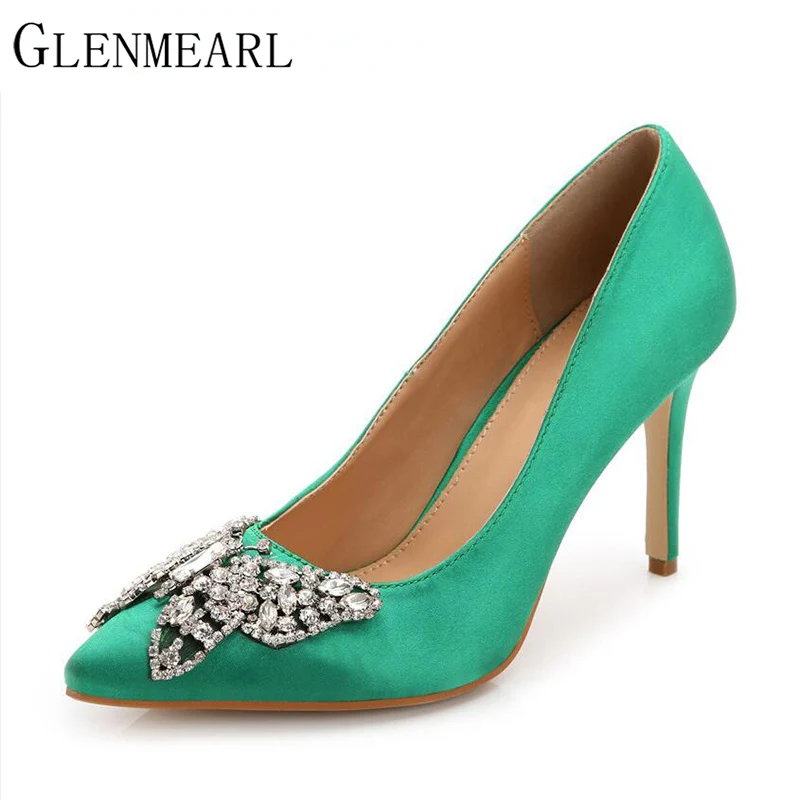 2019 острым Женские туфли лодочки с бантиком Бренд Сезон весна осень на высоком