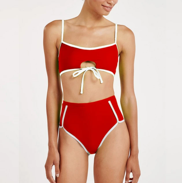 Two Piece Sexy Bandage Swimsuit Swimwear Summer Bathing Bikini Monokini Suit High Waist Beach Holiday Bottoms Triangle 2019 | Женская