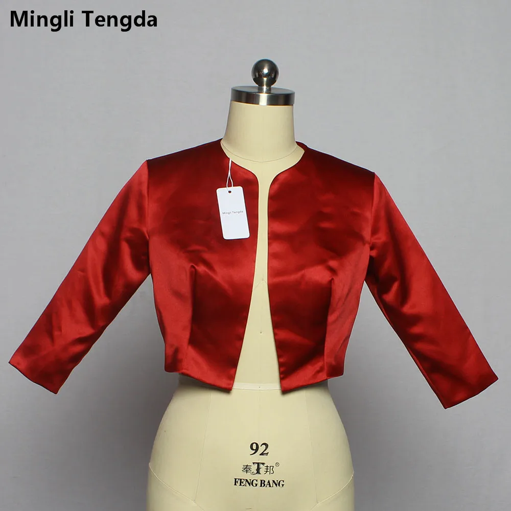 Mingli Tengda красное вино Болеро Бракосочетание шаль обертывания 3/4 рукава