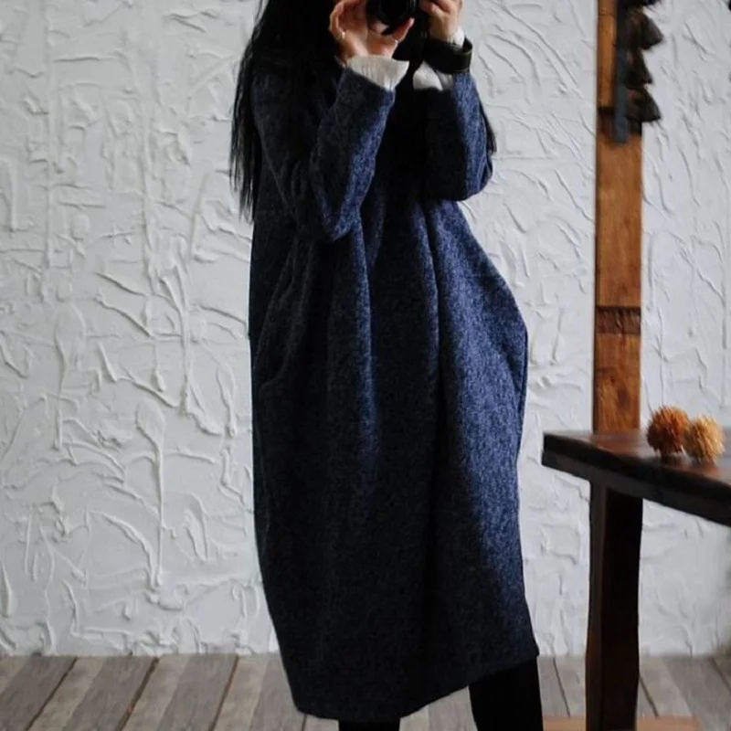 ASYMSAY 2017 осенне зимняя женская одежда простая Женская с длинным рукавом и круглым