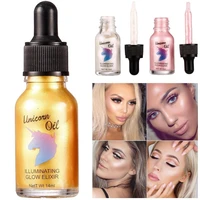 face makeup primer unicorn oil make up base brighten oil control whitening 24k rose glod elixir facial illuminating liquid