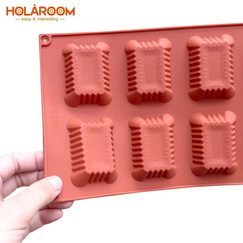 Holaroom 8 полости квадратная форма для выпечки силиконовые мыло формы свечей