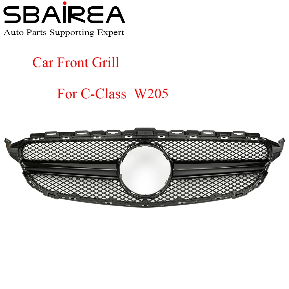 Автомобильный гоночный гриль SBAIREA W205 AMG для C class C180 C220 C250 C300 C350 C400 2015 2016 Передняя