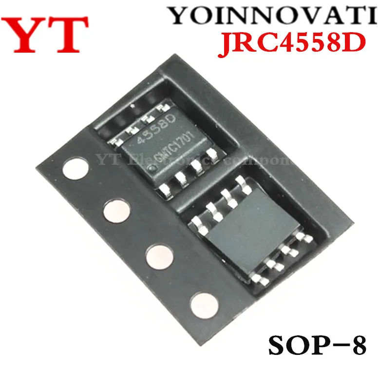 100 шт./лот JRC4558D JRC4558 NJM4558D 4558 SOP8 IC лучшего качества.|Интегральные схемы| |