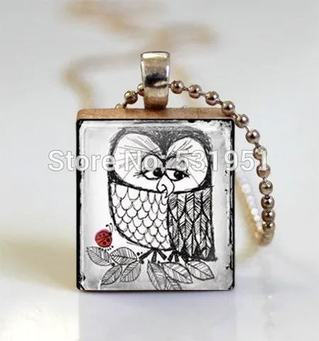 Оптовая продажа сова ожерелье ювелирное изделие Сова и божья коровка со
