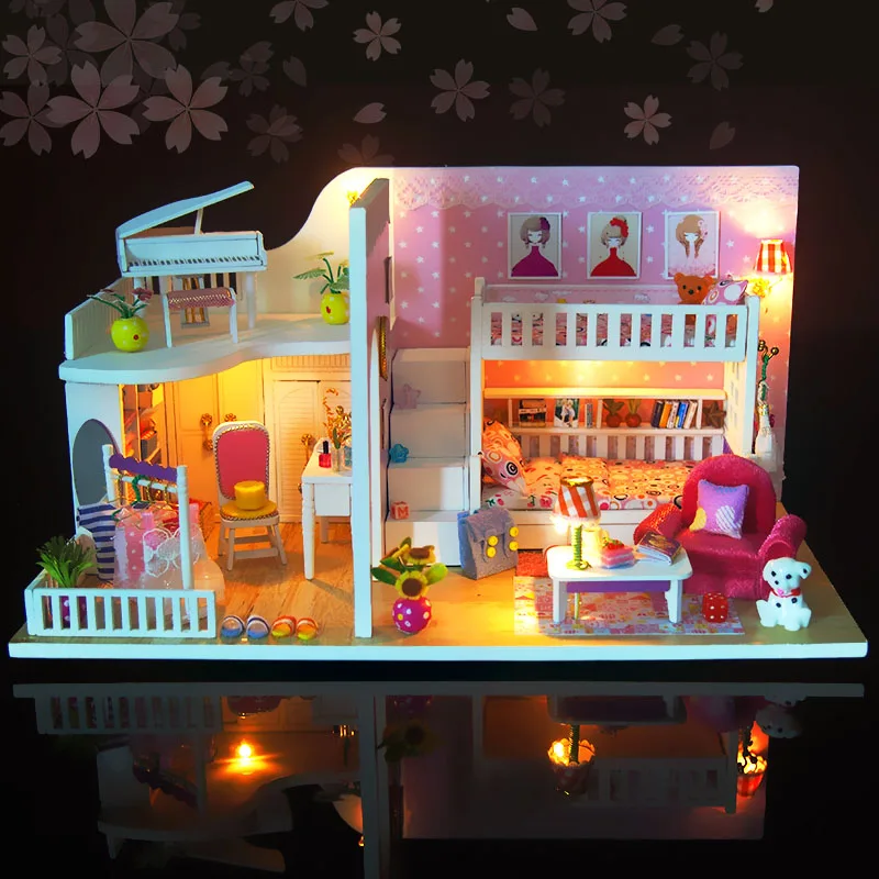 NJ-8 Cutebee кукольный дом мебель миниатюрный кукольный домик DIY миниатюрный дом комната коробка театр игрушки для детей DIY кукольный домик Njxw-B - Цвет: NJ-8