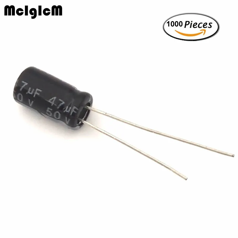 MCIGICM 1000 шт. 476 47 мкФ 10V 16V 25V 35V 50V 63V Алюминиевый электролитический конденсатор