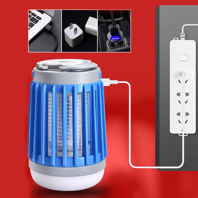Солнечная панель зарядка USB Водонепроницаемый москитный убийца лампа