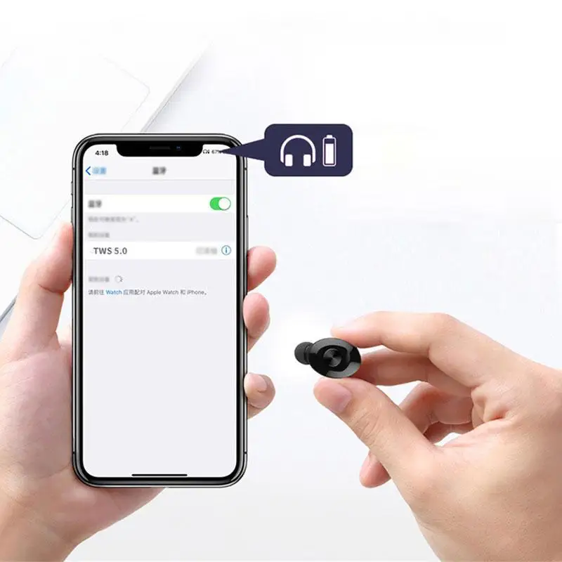 Hobbyлейн стерео Беспроводная гарнитура Спорт Bluetooth 5,0 наушники с микрофоном HIFI звук вкладыши громкой связи для iPhone huawei Xiaomi d25