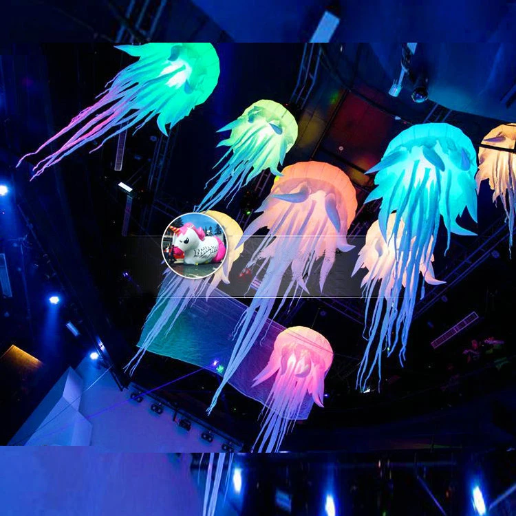 New arrival oxford inflatable jellyfish balloon with bright RGB led lights medusa for wedding stage decoration | Дом и сад