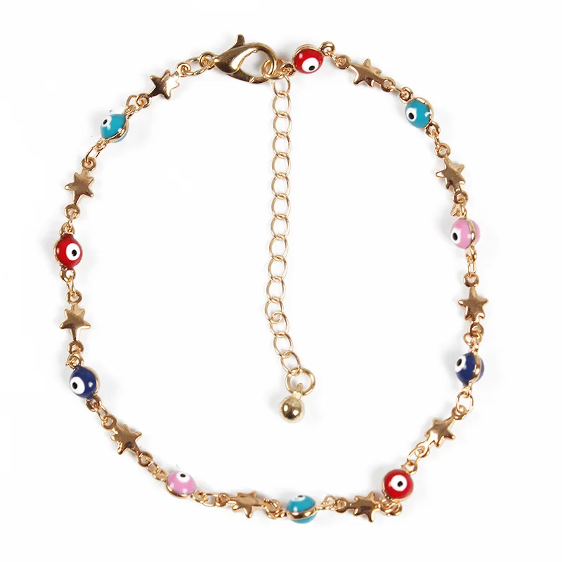 bracelet Винтажная Золотая Звезда, цепочка, Женское Ожерелье, Женские Ювелирные изделия, мода, бохо, готический сглаза, цвет камня, шарм, чокер колье подарок - Окраска металла: bracelet
