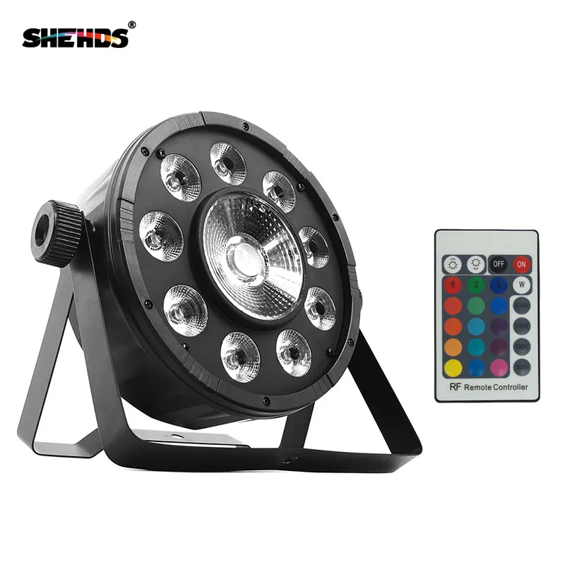 4 шт 9x10 Вт + 1x30 RGB COB 3 в 1 беспроводной пульт дистанционного управления Led Flat Par Light 7 DMX