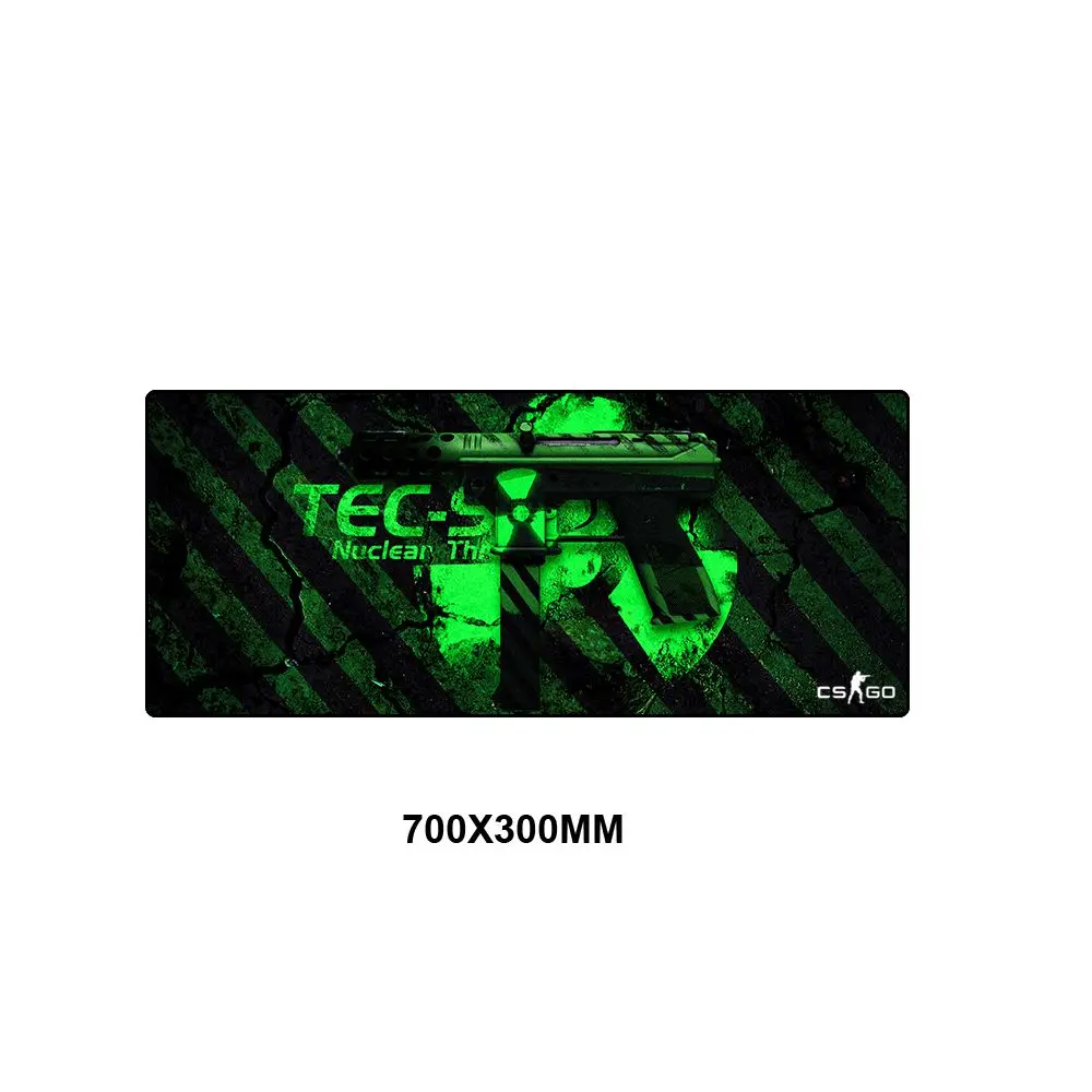 Коврик для мыши CS GO, дизайнерский коврик для мыши, скоростной коврик, резиновая клавиатура, игровая большая, XL, геймер, CSGO, черный, 700x300 мм, для ноутбука, ПК - Цвет: SQ-006