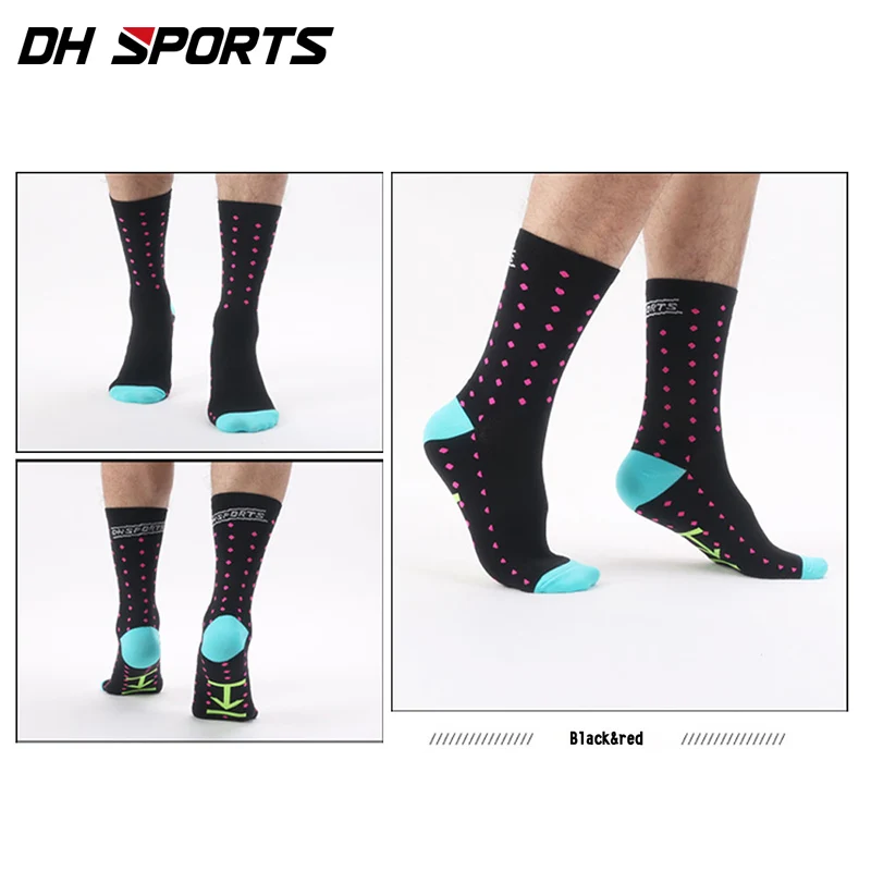 Оранжевый Dh спортивные женские спортивные Mtb велосипедные носки Guy Funky дорожный велосипед носки Crazy Good Dot горный велосипед лето - Цвет: Оранжевый