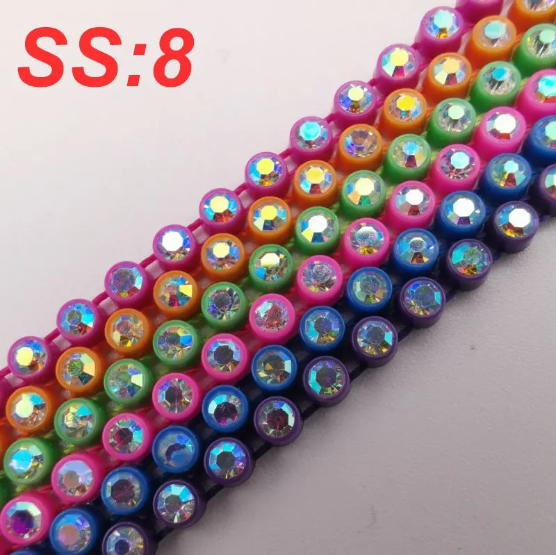 Бесплатная доставка ss8 горный хрусталь отделка окантовка AB Кристалл 10