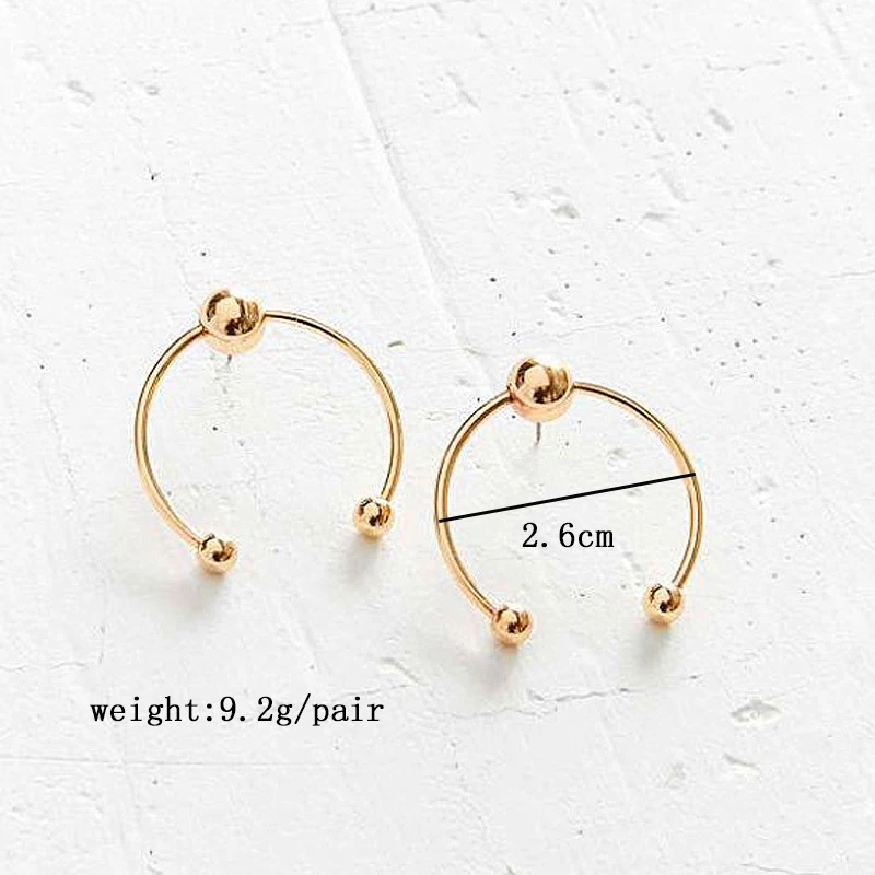 Новая мода Геометрия бисера половины круглые серьги E0052|round earrings|earrings fashionfashion