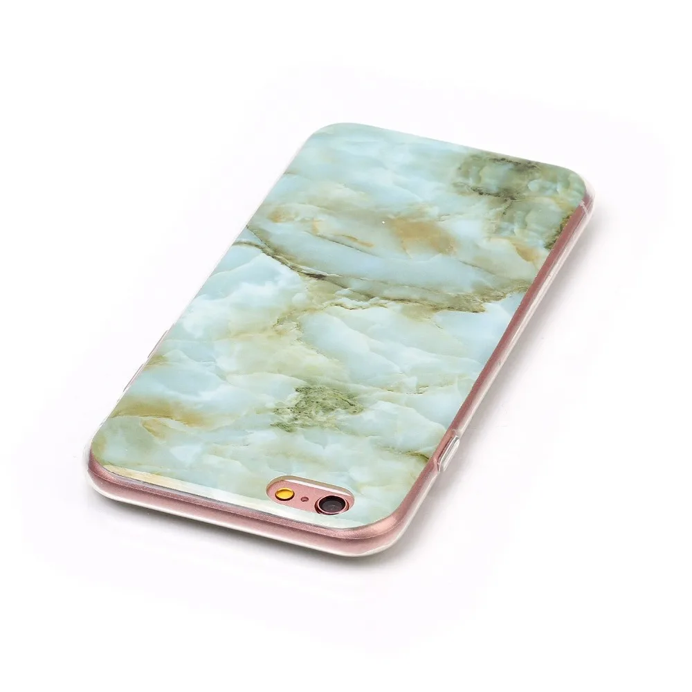 Матовый мраморный чехол из ТПУ для iphone 7 7Plus мягкий с изображением камня 6 6s 6Plus