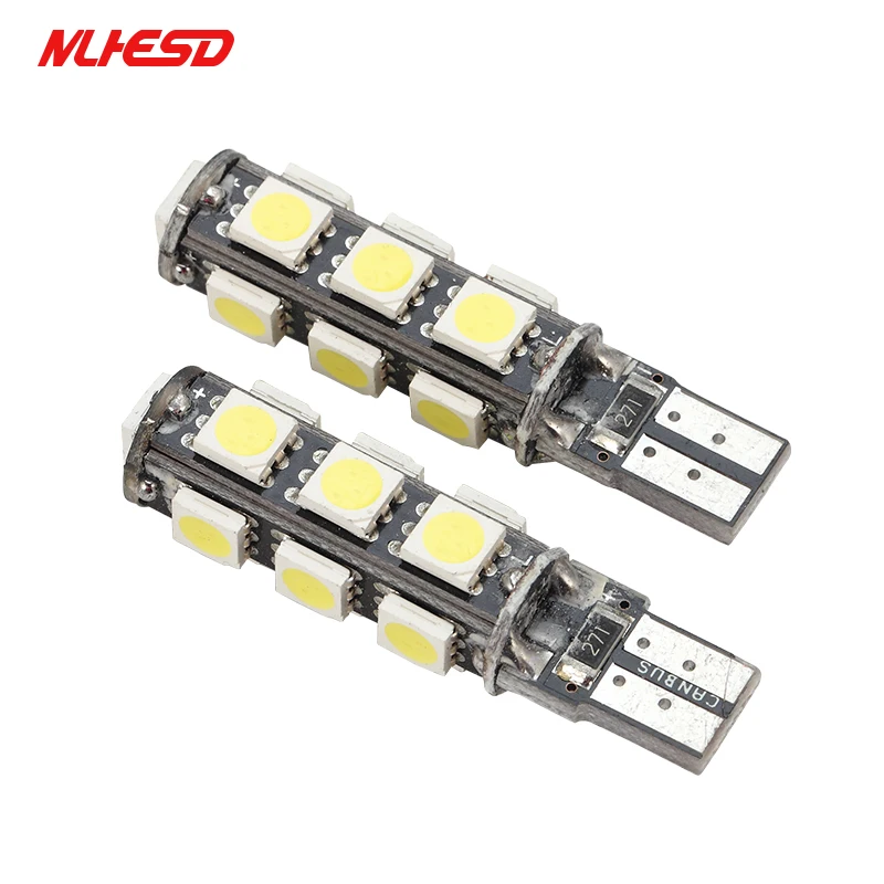 1xT10 Canbus 194 W5W 5050 13 smd Автомобильный светодиодный белый светильник без ошибок