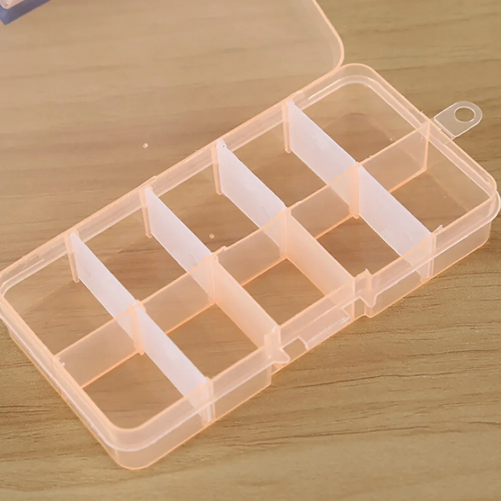 10 сеток регулируемая коробка для ювелирных изделий бусины таблетки хранения