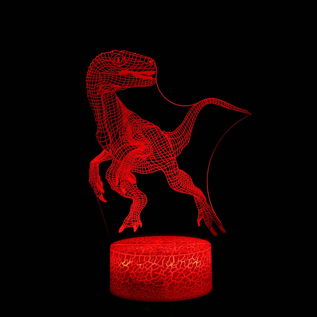 Dinosaur LED 3D Illuminated Lamp Optical Desk Night Light With 7 Color Changing 1.15 | Освещение