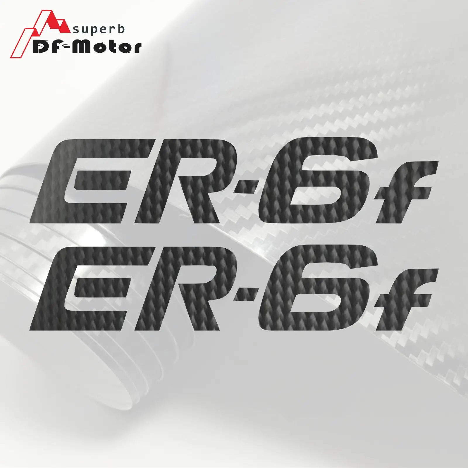 

Наклейка для мотоцикла Kawasaki Ninja ER-6F ER 6F, наклейка из углеродного волокна для автомобиля, наклейка на колеса, обтекатель шлема 5D, наклейка из у...